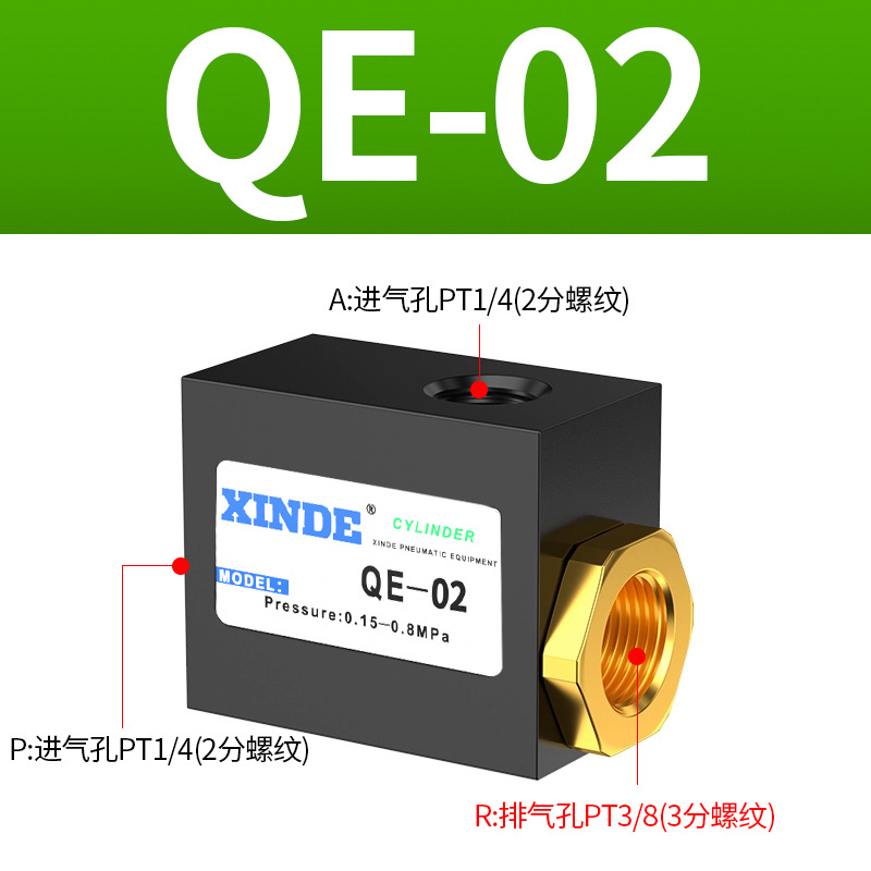 Pneumatic rapid exhaust valve QE-01/02/03/04 Emergency exhaust valve air release valve 2-minute, 3-minute and 4-minute cylinder quick exhaust valve undefined