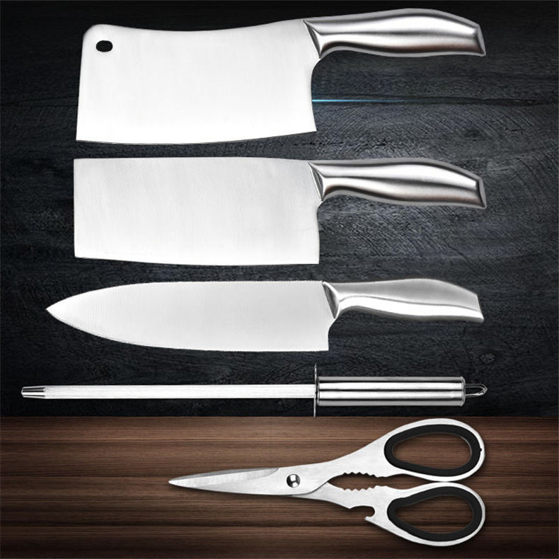 Yangjiang Knife wholesale: Kitchen knives, kitchen knives, household super-fast sharp, stainless steel all-steel Fajak gift sets details Picture