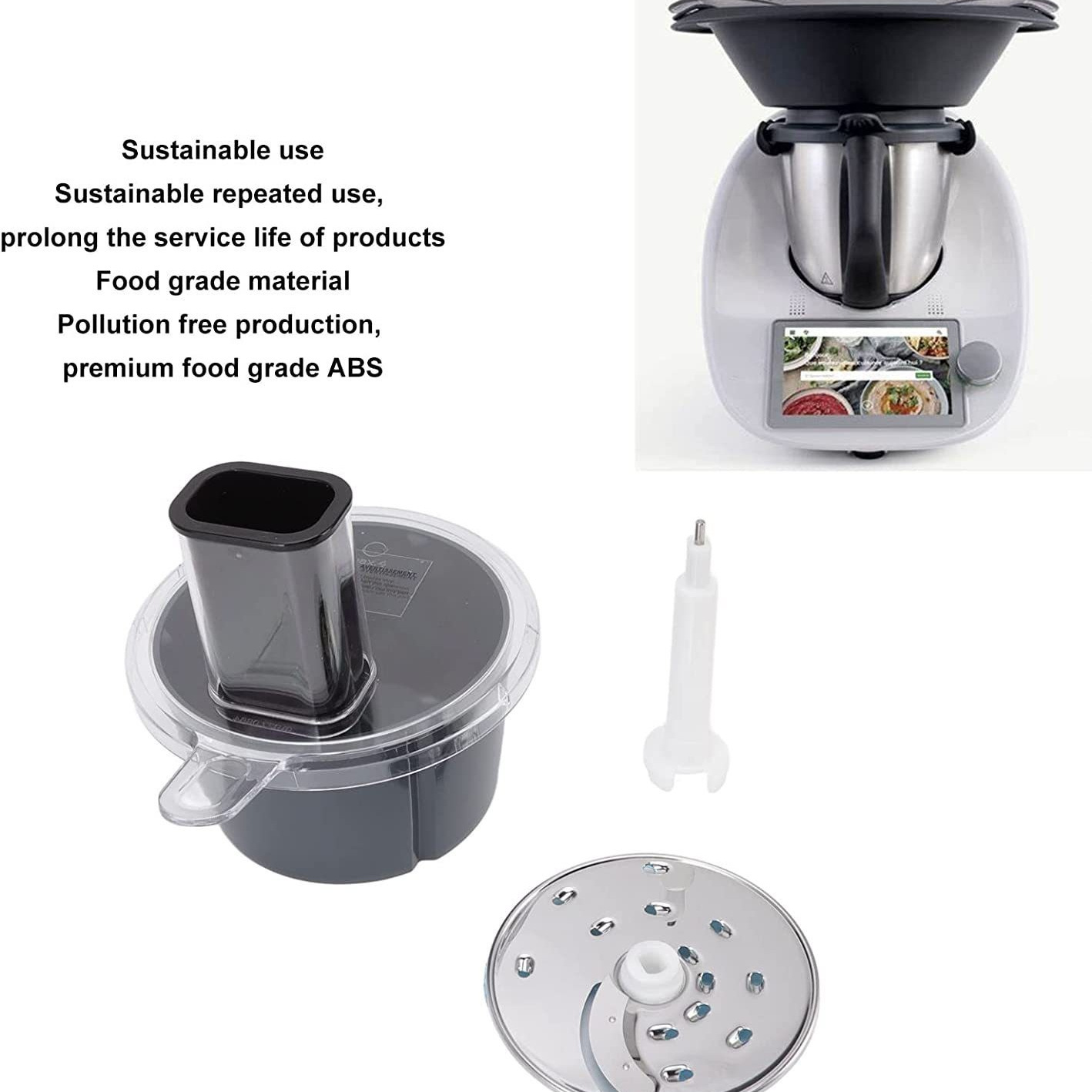 Suitable for TM5 and TM6 vegetable manual cutters, graters, Xiaomei machines, Thermomix accessories, slicers Specification drawing
