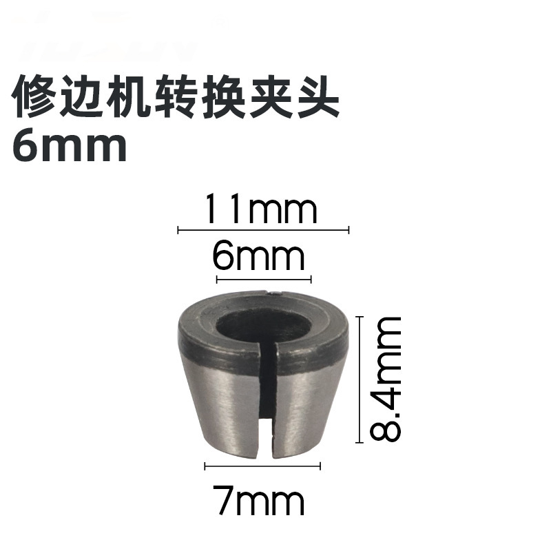 Zhejiang Leqiao Tools woodworking milling cutter chuck 6mm1/4 shank 8mm engraving machine nut trimming machine chuck undefined