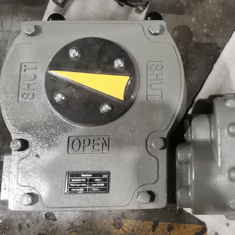 Huihong worm gear export type worm gear 195 transmission worm gear cast iron butterfly valve high-temperature resistant soft seal manufacturing and processing Specification drawing