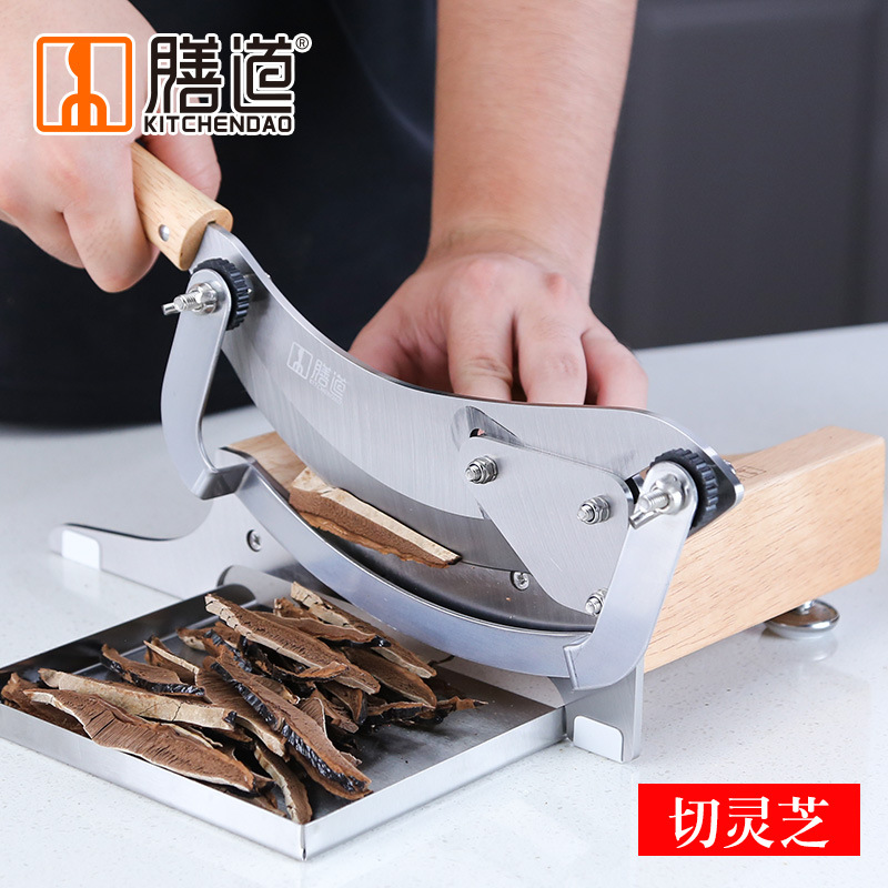 Household Chinese herbal medicine slicing machine: guillotine knife, medicine knife, Ganoderma lucidum knife, Chinese herbal medicine slicing knife details Picture