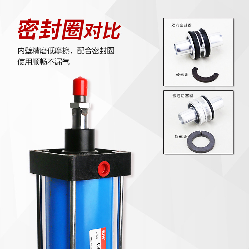 RIH Ruiheng QGB cylinders, domestic heavy-duty iron cylinders, QGB large-bore cylinders, cylinder pneumatic components details Picture