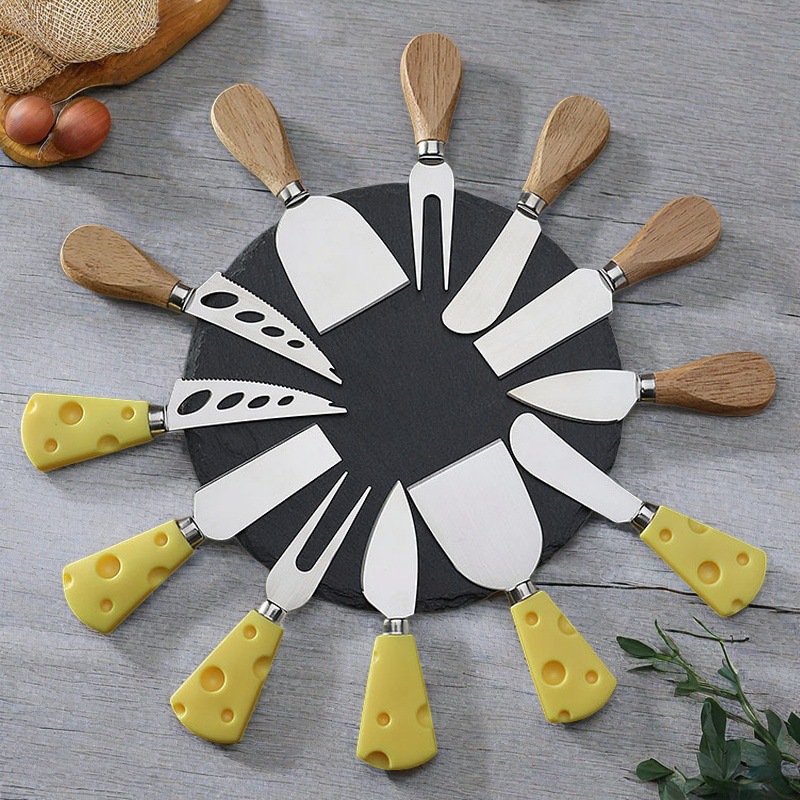 Stainless steel cheese knife set, cheese knife and fork, cheese knife and fork four-piece set, butter knife manufacturer's wholesale in stock Application Scenario