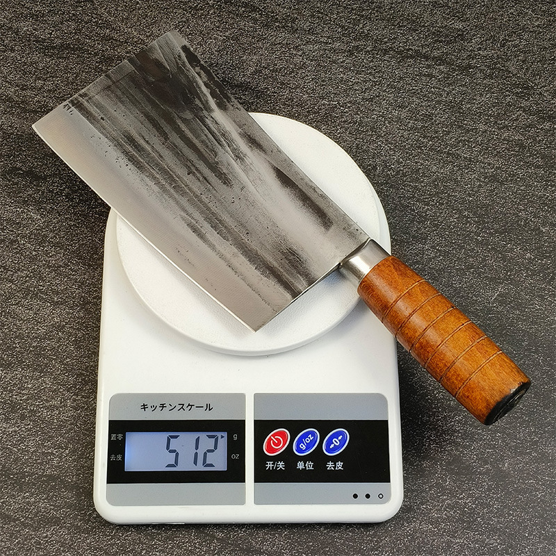 The blacksmith's pure handcrafted genuine small Jiujiang kitchen knife is super fast and sharp. It is a special cutting knife for chefs and a multi-purpose knife for barbecuing and waxing details Picture