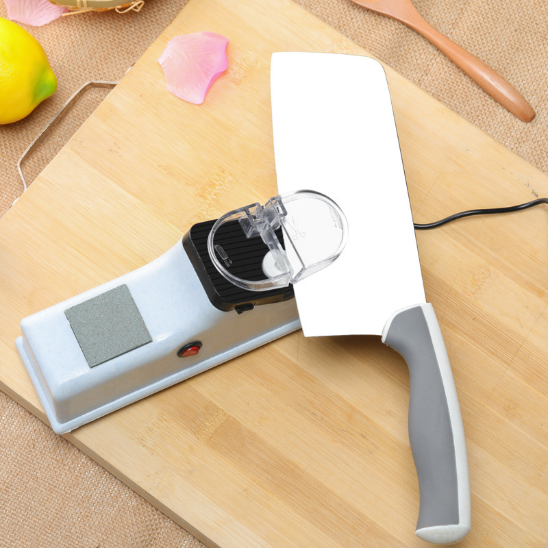 Electric knife sharpener, fine grinding whetstone, kitchen tool, portable double-sided rapid knife sharpening wonder, knife refurbishment details Picture
