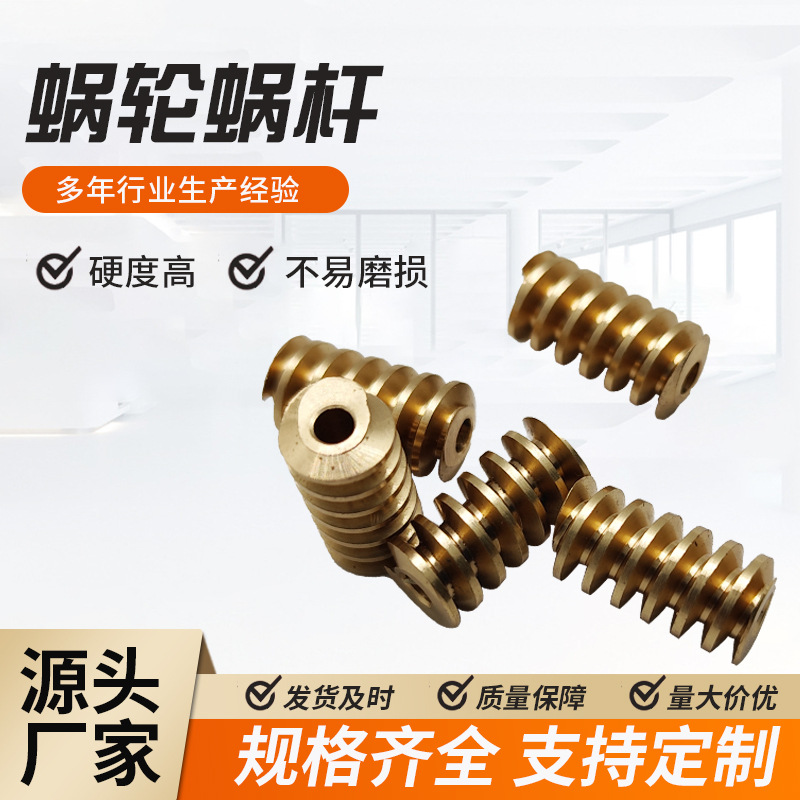 The worm gear and worm CNC lathe with a through-center machine is used to process non-standard precision small-module single and double-head copper worm motor gears full figure