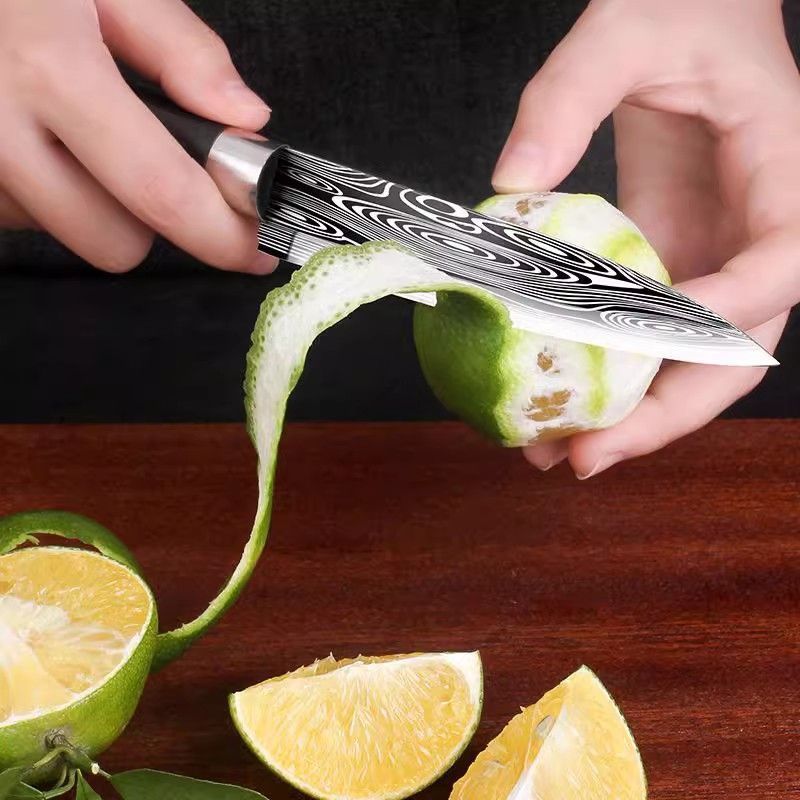 New household fruit knife set, watermelon and fruit knife, peeling knife, cutting board, complete set for rental house and dormitory Application Scenario