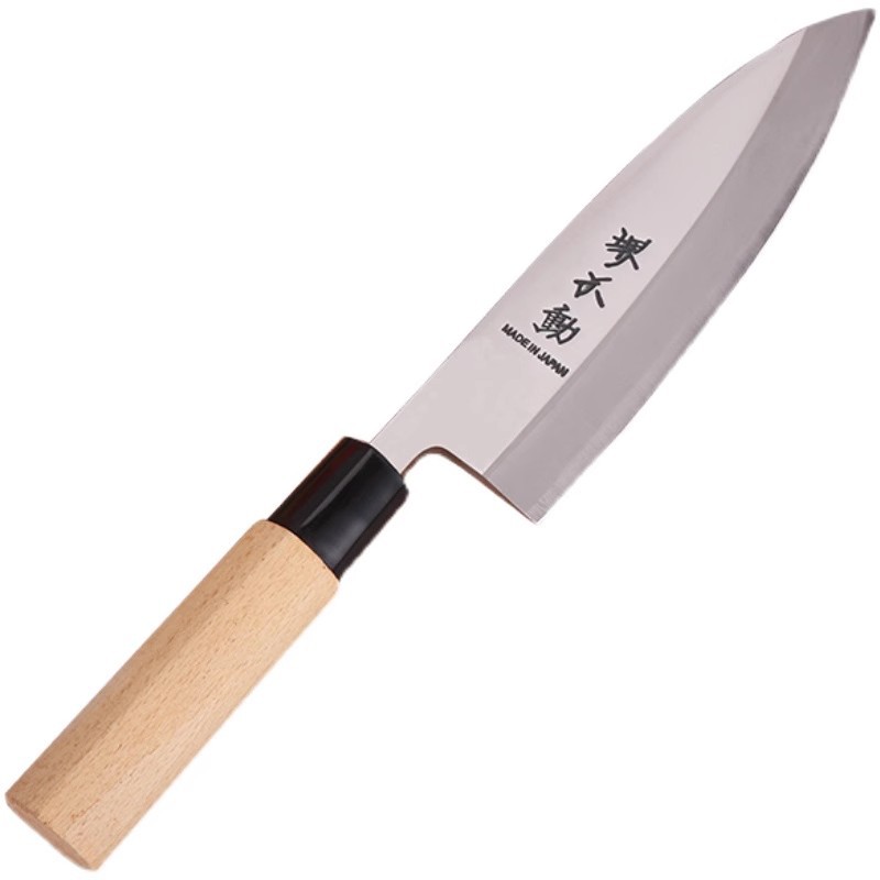 Japanese-style Sakai Immovable fish head knife, fish head knife, sashimi cooking knife, fish cutting knife, salmon bone-splitting knife, raw fish knife Application Scenario