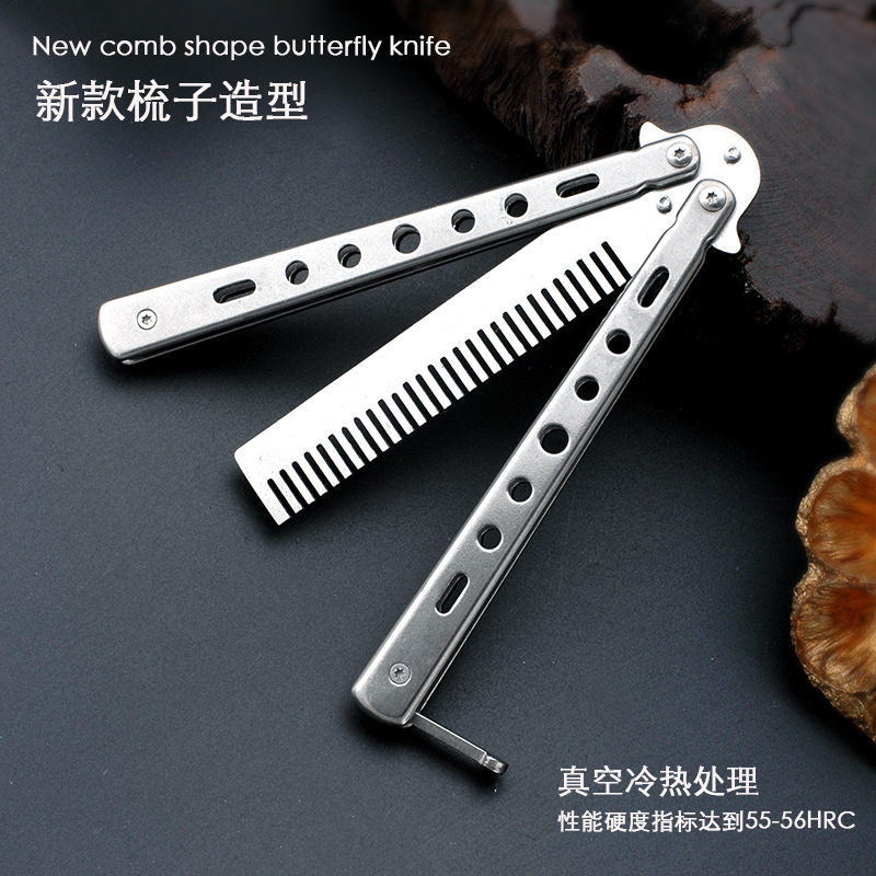 Factory wholesale American butterfly knives, CSgo practice knives, folding knives, butterfly knives, butterfly combs, butterfly games details Picture