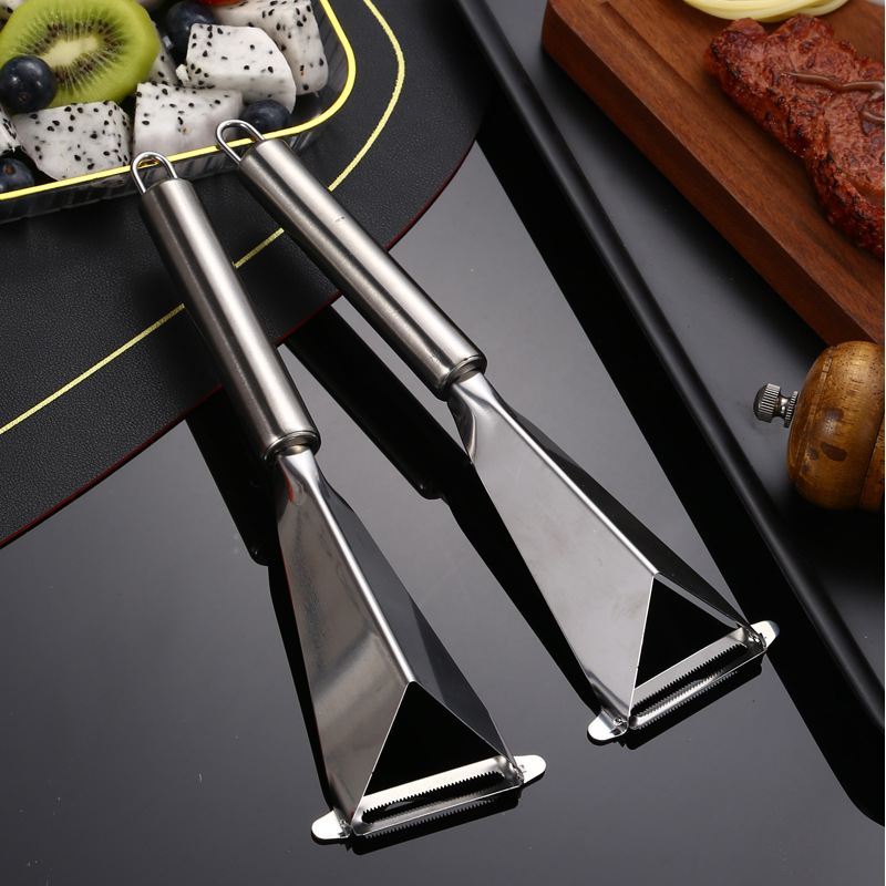 Peeler, stainless steel carved knife, fruit platter, triangular push knife, fruit scorer, apple push knife, fruit tools Specification drawing