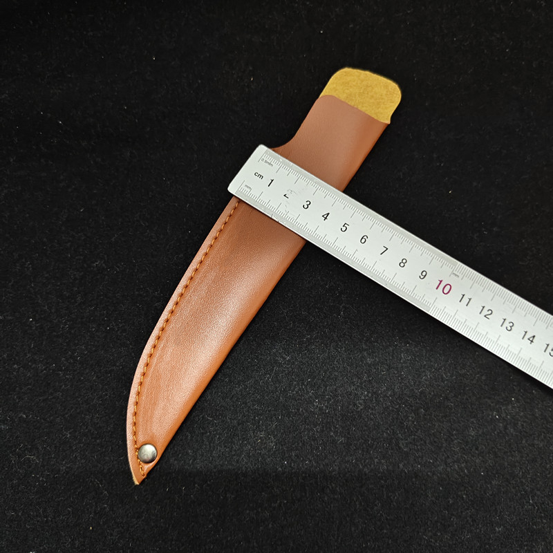 General-purpose knife sleeve manufacturer wholesale PU leather sleeves, knife sheaths, hand-held knife protection covers, portable leather sheaths, outdoor medium-sized knife cases details Picture