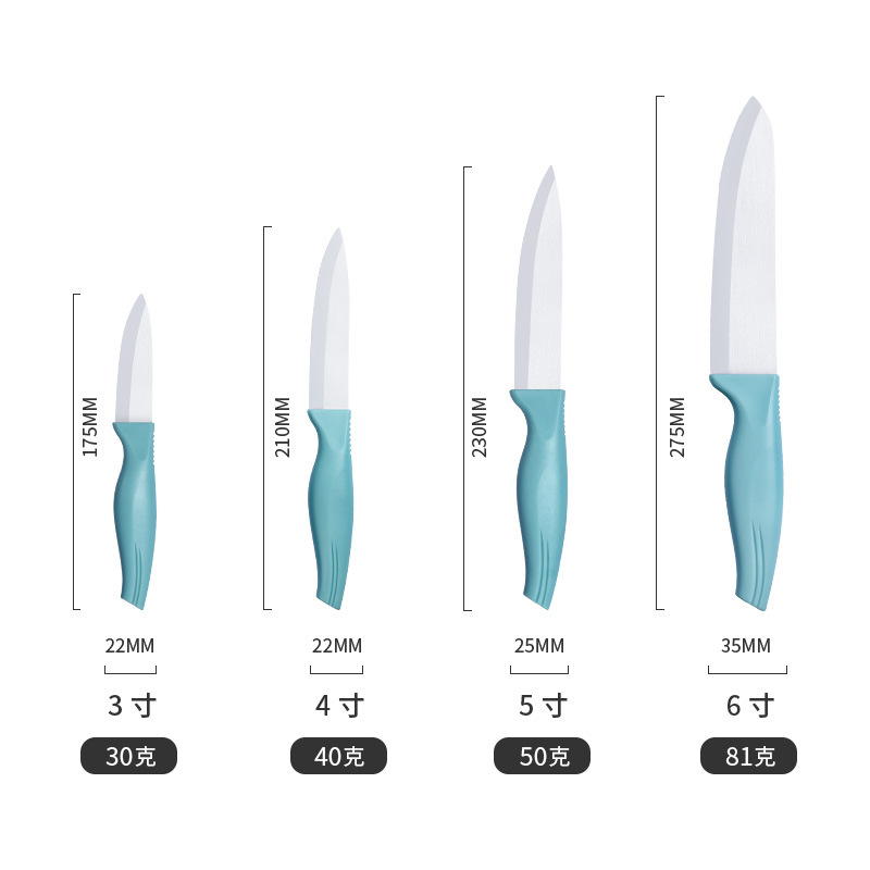 Factory direct sales of ceramic fruit knives, chef-specific knives, slicing knives, kitchen fruit peel knives, and wholesale ceramic gift knives Application Scenario