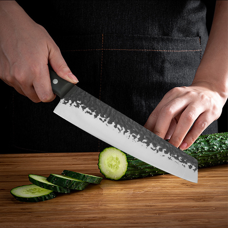 Cross-border handcrafted stainless steel small kitchen knife, slicing knife, household forged cooking chef knife, cutting pair knife, Japanese small kitchen knife Application Scenario