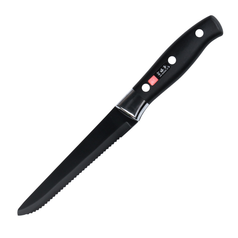 Yangjiang household sharp steak knife, spray-painted kitchen lightweight fruit knife, outdoor portable barbecue steak knife Item Picture