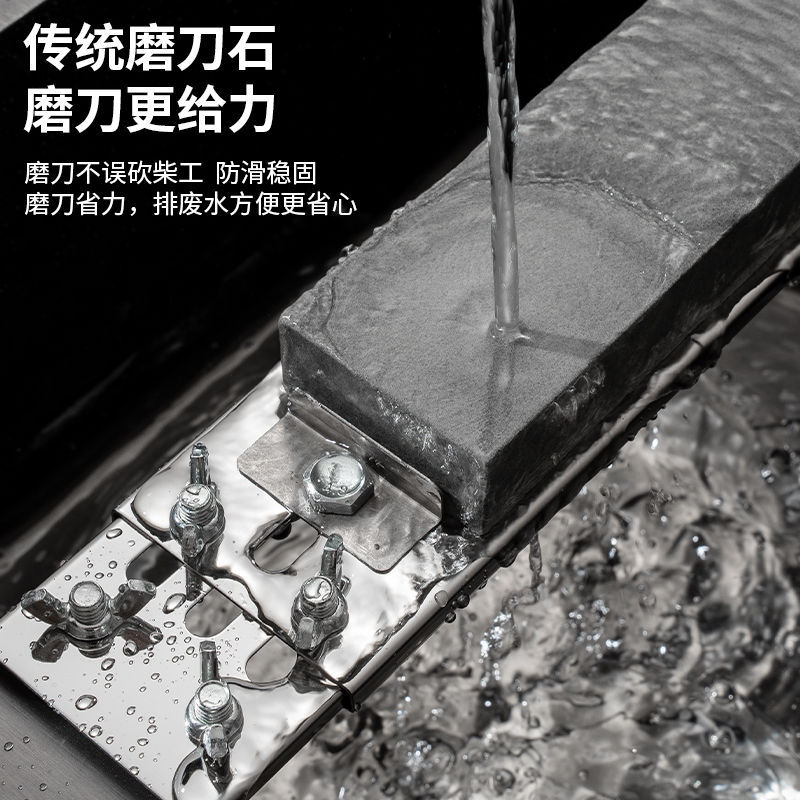 Stainless steel sink knife sharpening frame, adjustable whetstone fixed frame, household knife sharpening stand, magic tool, quick knife sharpener Application Scenario