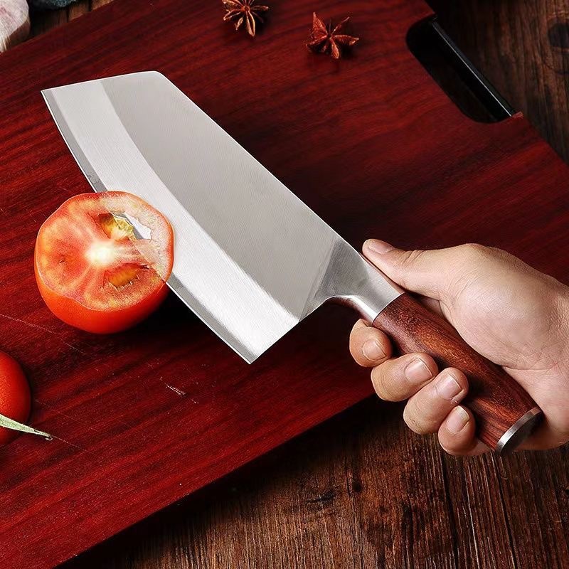 All-steel kitchen knife for household use, wear-resistant and sharp, slicing knife, multi-functional chopping knife for chefs, ladies' knife Specification drawing