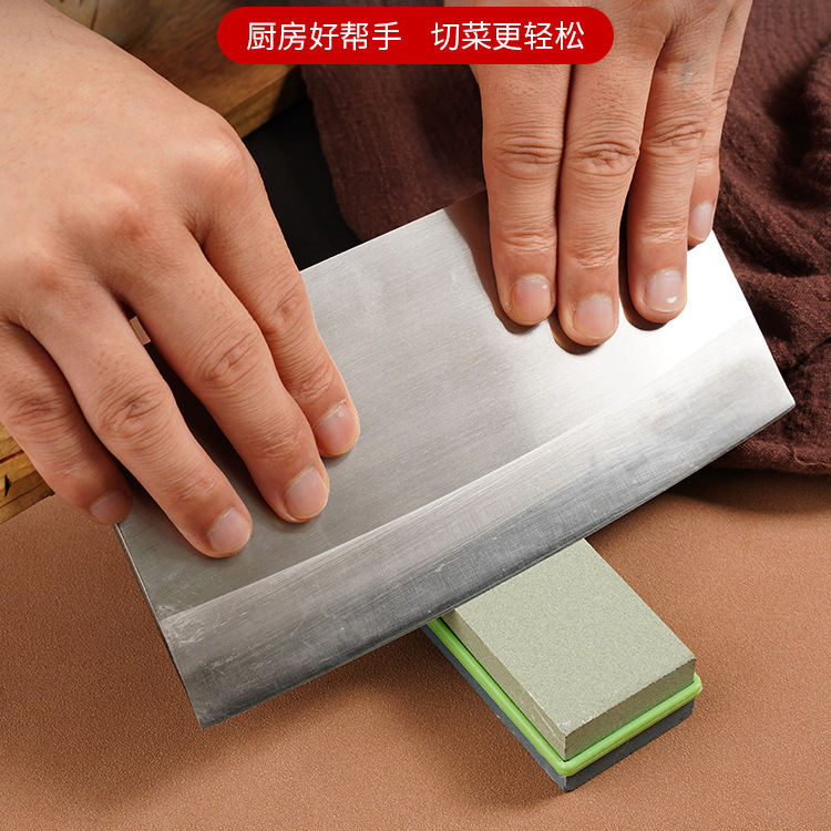 Whetstone, white corundum double-sided oilstone strip, household kitchen outdoor whetstone, long handle, foreign trade whetstone, knife sharpener full figure