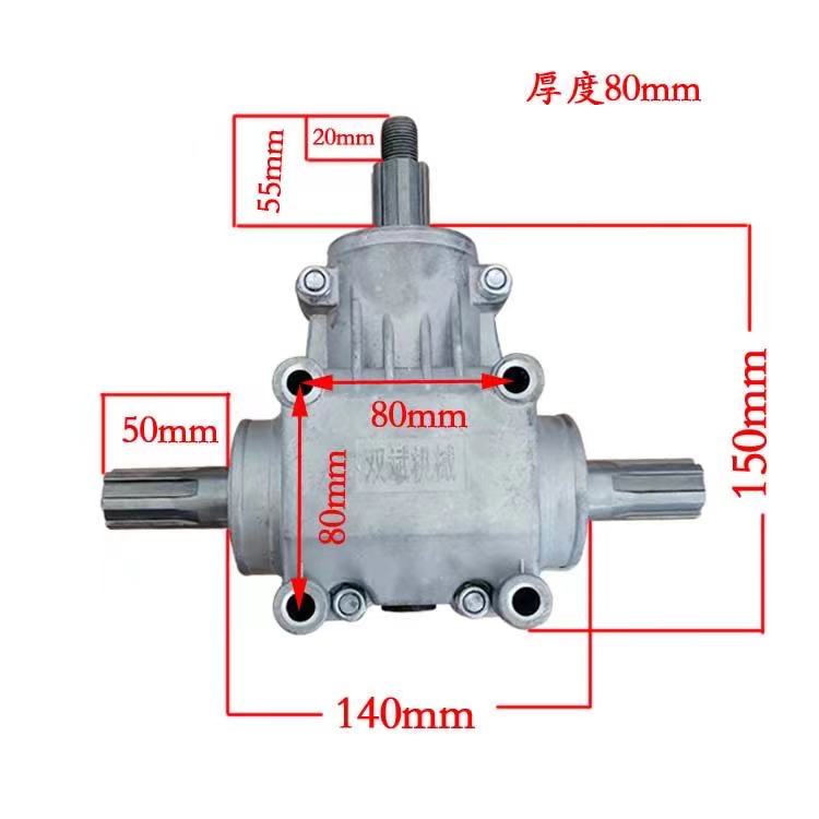 llT type L-shaped 90-degree right-angle box reduction gearbox with a speed ratio of 1:1, gear module of 4, arc-shaped tooth cross reversing box undefined