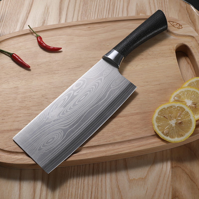 Household kitchen knives, stainless steel Damascus pattern kitchen knives, slicing knives, chef knives, kitchen knives, Yangjiang small kitchen knives details Picture