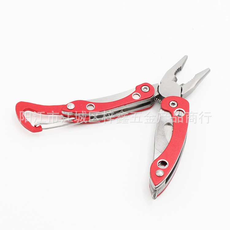 New in-stock stainless steel button pliers, mini small-sized pliers, outdoor creative folding multi-functional mountaineering button pliers full figure