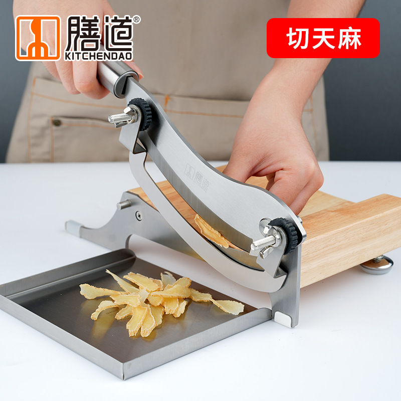 There is no old-fashioned manual small guillotine slicer for household use of traditional Chinese medicinal materials, such as a slicer for Ganoderma lucidum, ginseng, and American ginseng Application Scenario