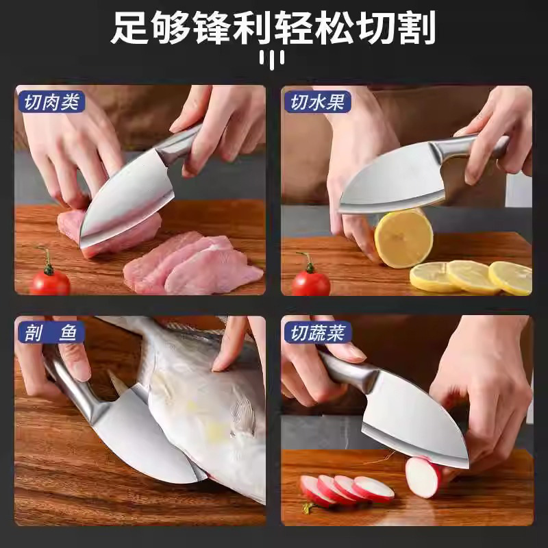 All-steel ladies' small kitchen knife, household fish-killing, high-hardness mini knife, children's kitchen, fruit knife, dormitory Specification drawing