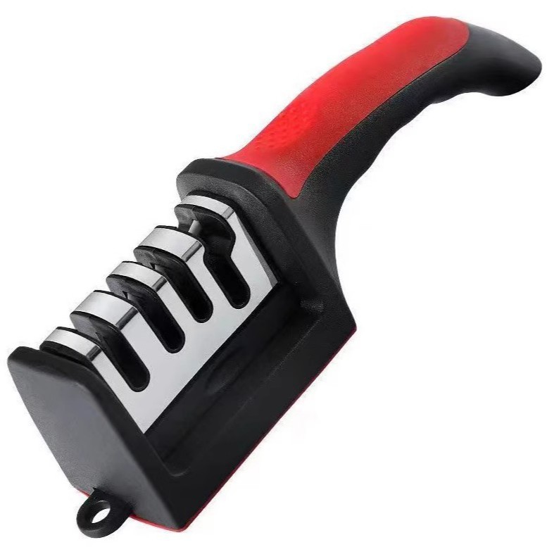 Cross-border knife sharpener, a household quick kitchen knife sharpening tool, 3-piece knife sharpening stick, 4-piece scissors, universal whetstone Item Picture