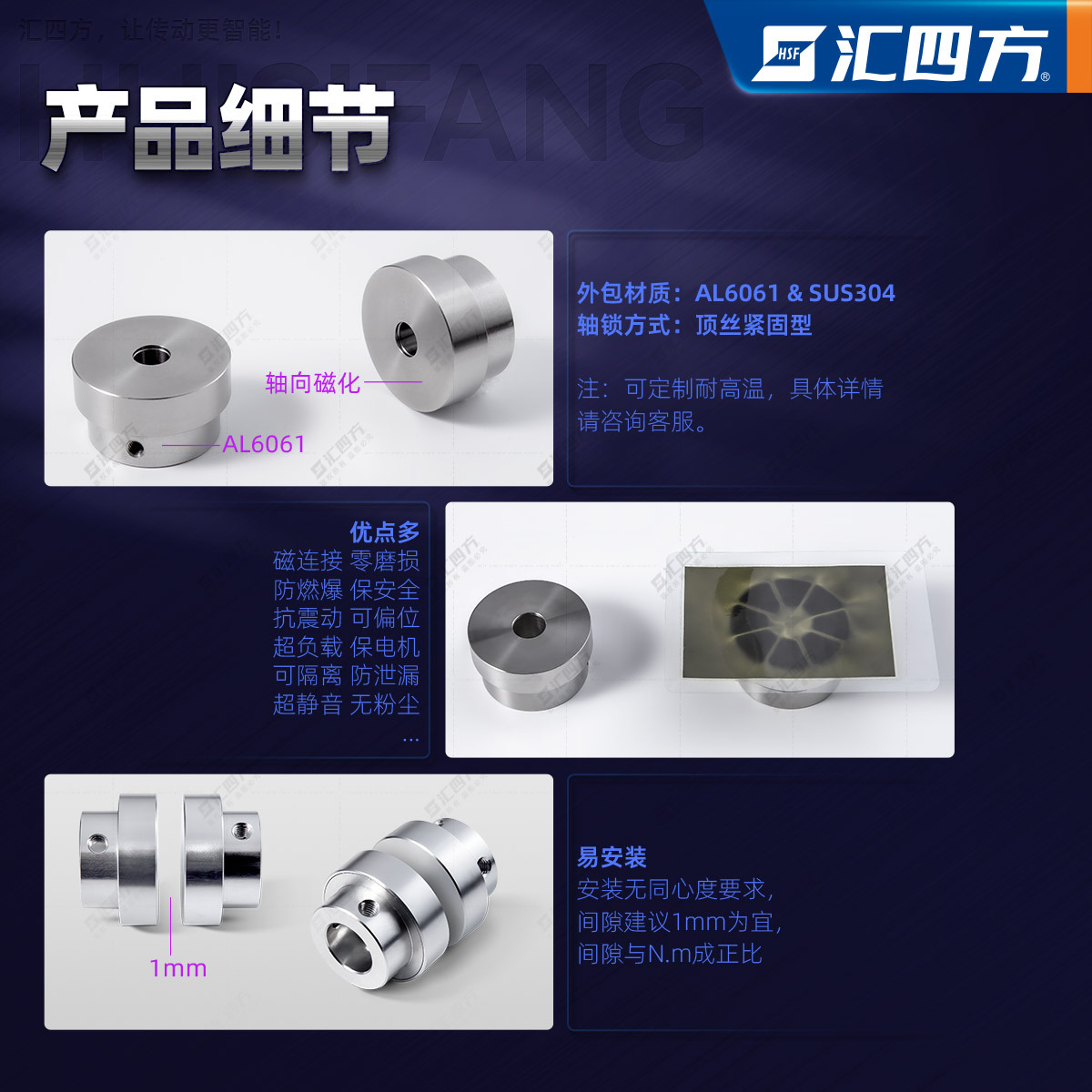 Guangdong Hui Sifang Magnetic Coupling Factory directly supplies non-contact magnetic couplings with free shipping and stainless steel couplings Application Scenario