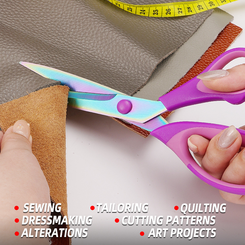 Stainless steel three-piece set, titanium-coated scissors, office scissors, household tailor scissors, sewing combination scissors, multi-functional hand scissors Application Scenario