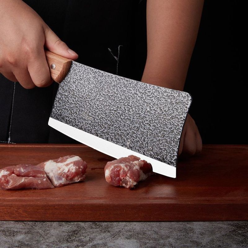 Forged kitchen knife, household bone chopping knife, chef's dual-purpose chopping knife, kitchen-specific sharp knife for cutting meat and slices Specification drawing
