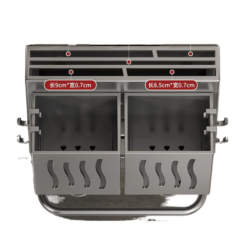 The water-draining kitchen wall-mounted chopstick holder and knife rack are integrated storage and organization. The wall-mounted rack does not require drilling and is multi-functional and simple Item Picture