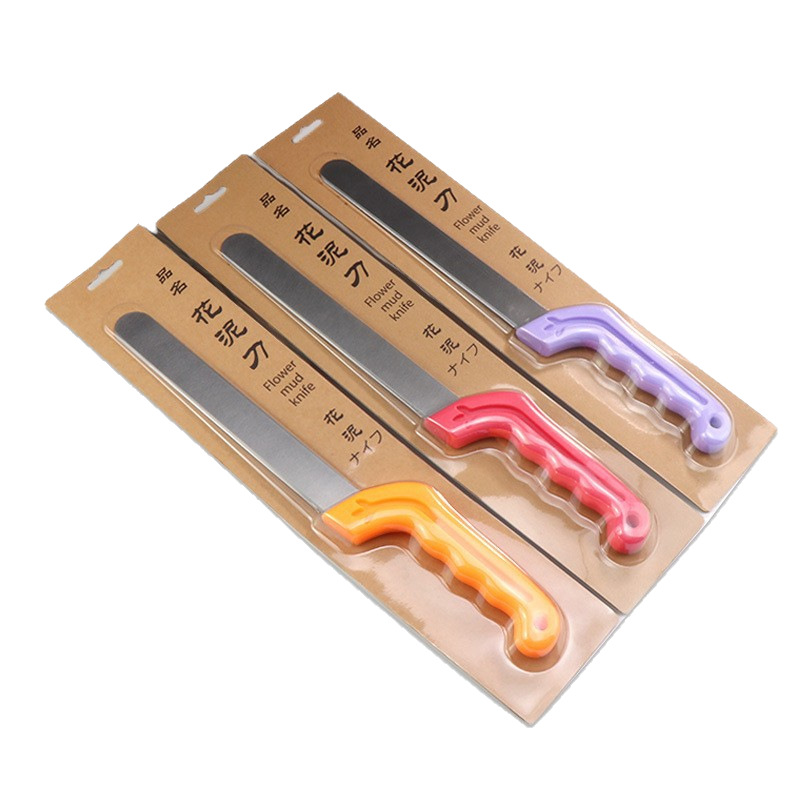 In-stock stainless steel flower mud knives, flower shop floral art supplies, cutting tools, garden repair special knives, household flower mud knives Item Picture