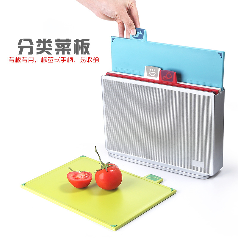 Stainless steel gift knife set with cutting board, kitchen knife set, multi-functional combination, plastic classification, high-quality Specification drawing