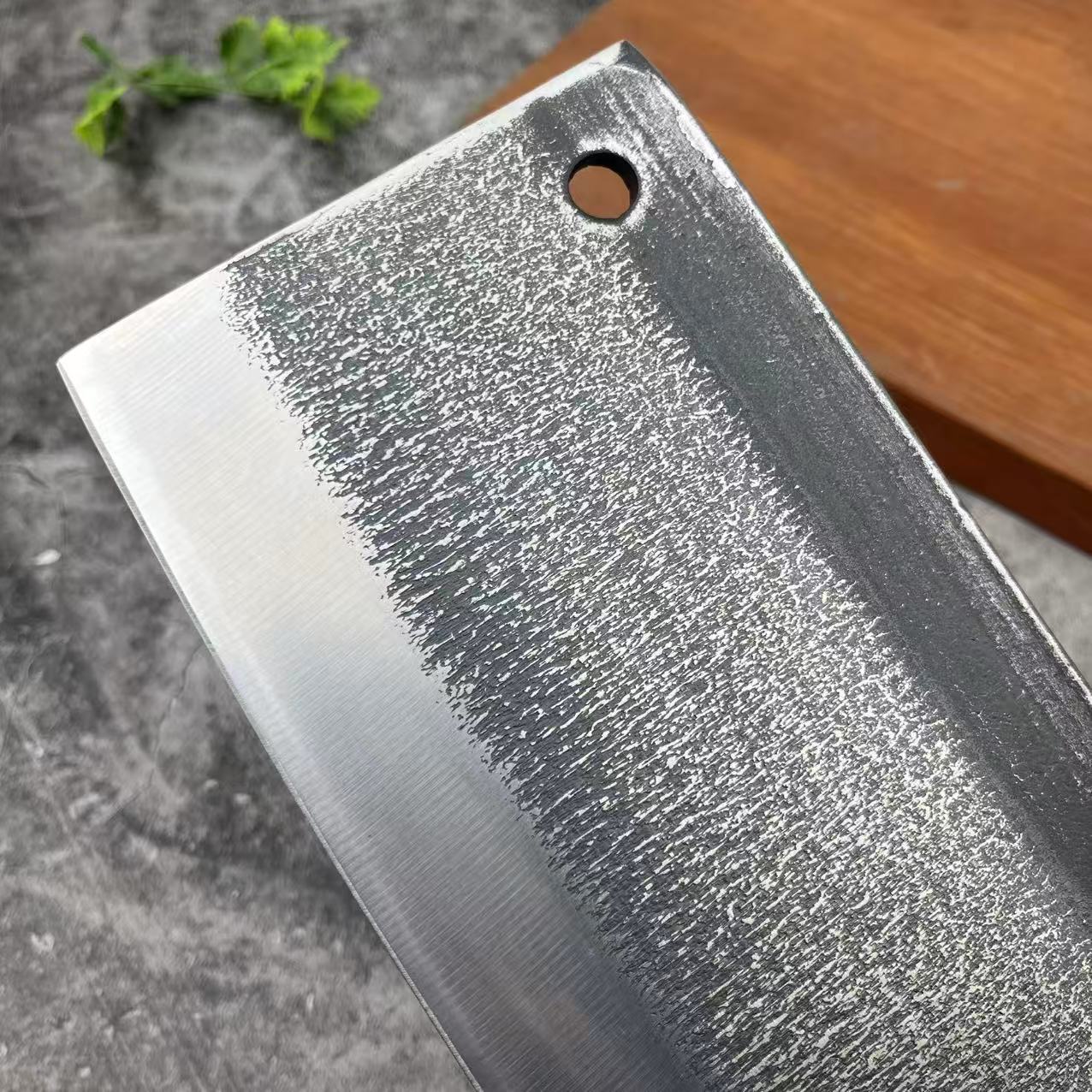 Old-fashioned forged bearing steel household chopping and cutting dual-purpose knife, roast meat shop chopping knife for chicken, duck and goose, thickened forged kitchen knife Application Scenario