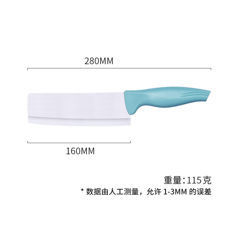 Factory wholesale ceramic kitchen knives, creative kitchen knives, household Chinese 6-inch large fruit knives, vegetable and meat cutting knives Application Scenario