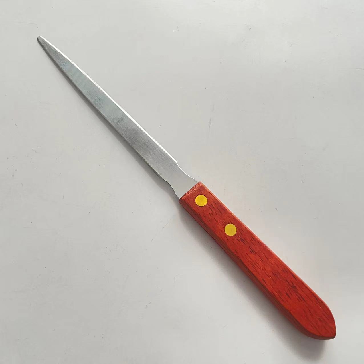 Stainless steel letter opener, wooden handle letter opener, duck sausage knife, envelope knife, letter opening knife, steak knife full figure