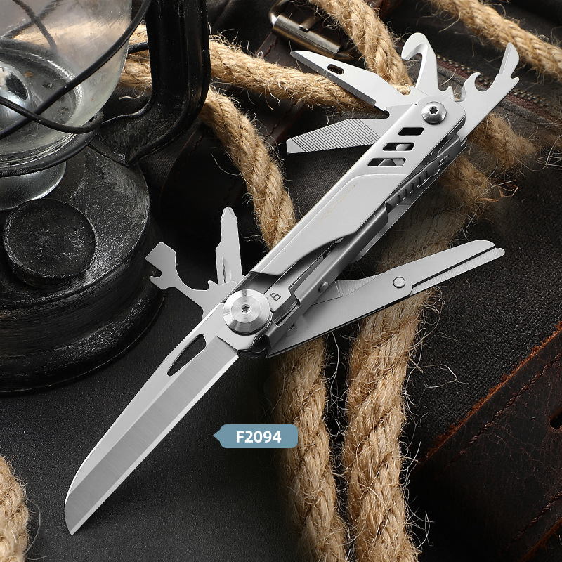 New multi-functional knife, outdoor tool scissors, emergency rescue portable folding knife set, multi-purpose tool knife full figure