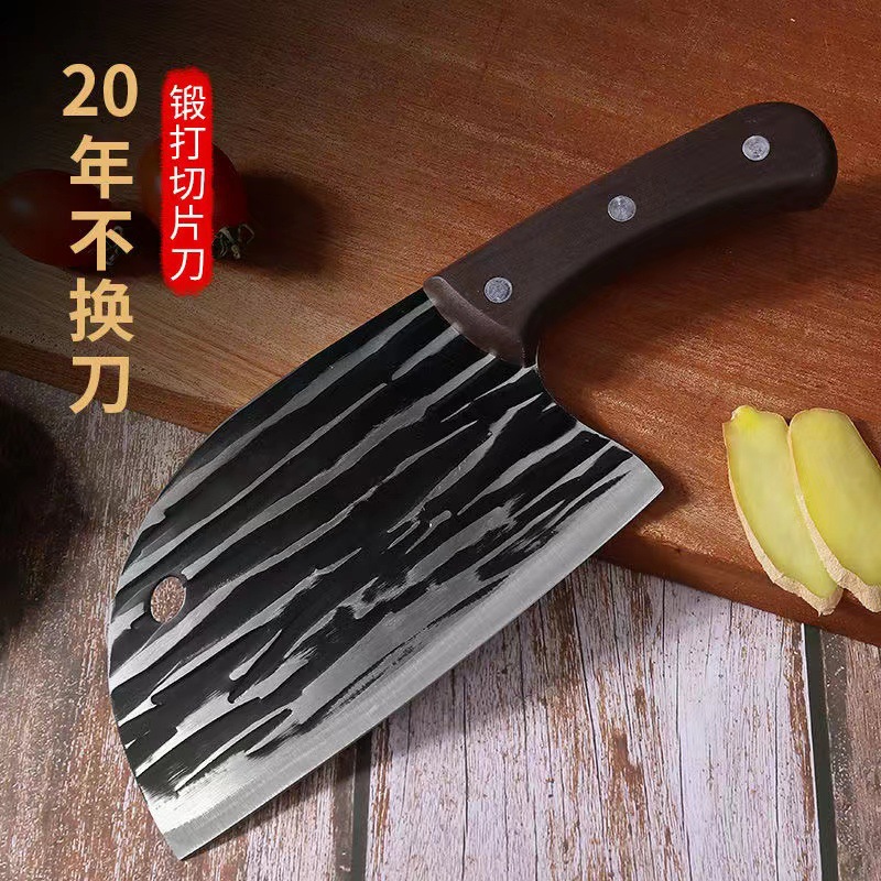 Fish head knife, kitchen knife, semi-circular arc, purely hand-forged sharp meat slicing knife, chef's special Application Scenario