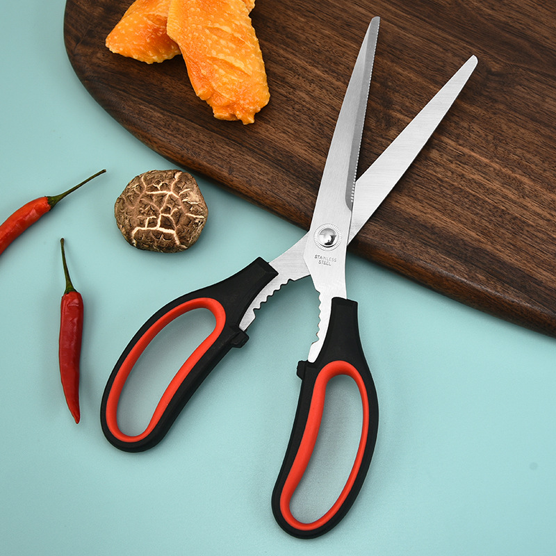 Wholesale stainless steel Korean barbecue scissors, kitchen scissors, multi-functional kitchen scissors and extended barbecue scissors from the manufacturer in stock Application Scenario