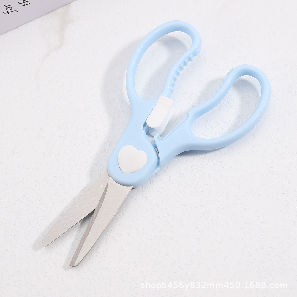 Stainless steel baby food scissors, portable meat, vegetable, noodle, children's and baby food scissors, wholesale of baby food scissors Specification drawing