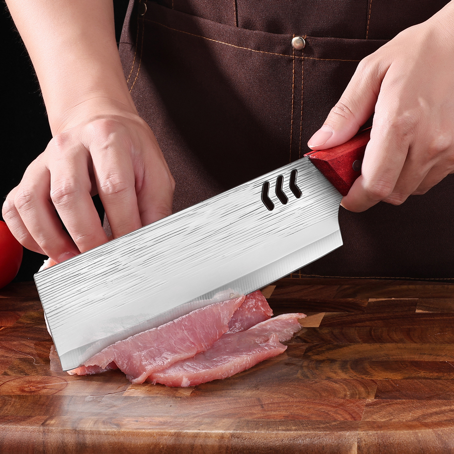 Hand-forged small slice kitchen knife, traditional lady's knife for slicing meat and vegetables, small lady's knife for slicing meat and vegetables details Picture