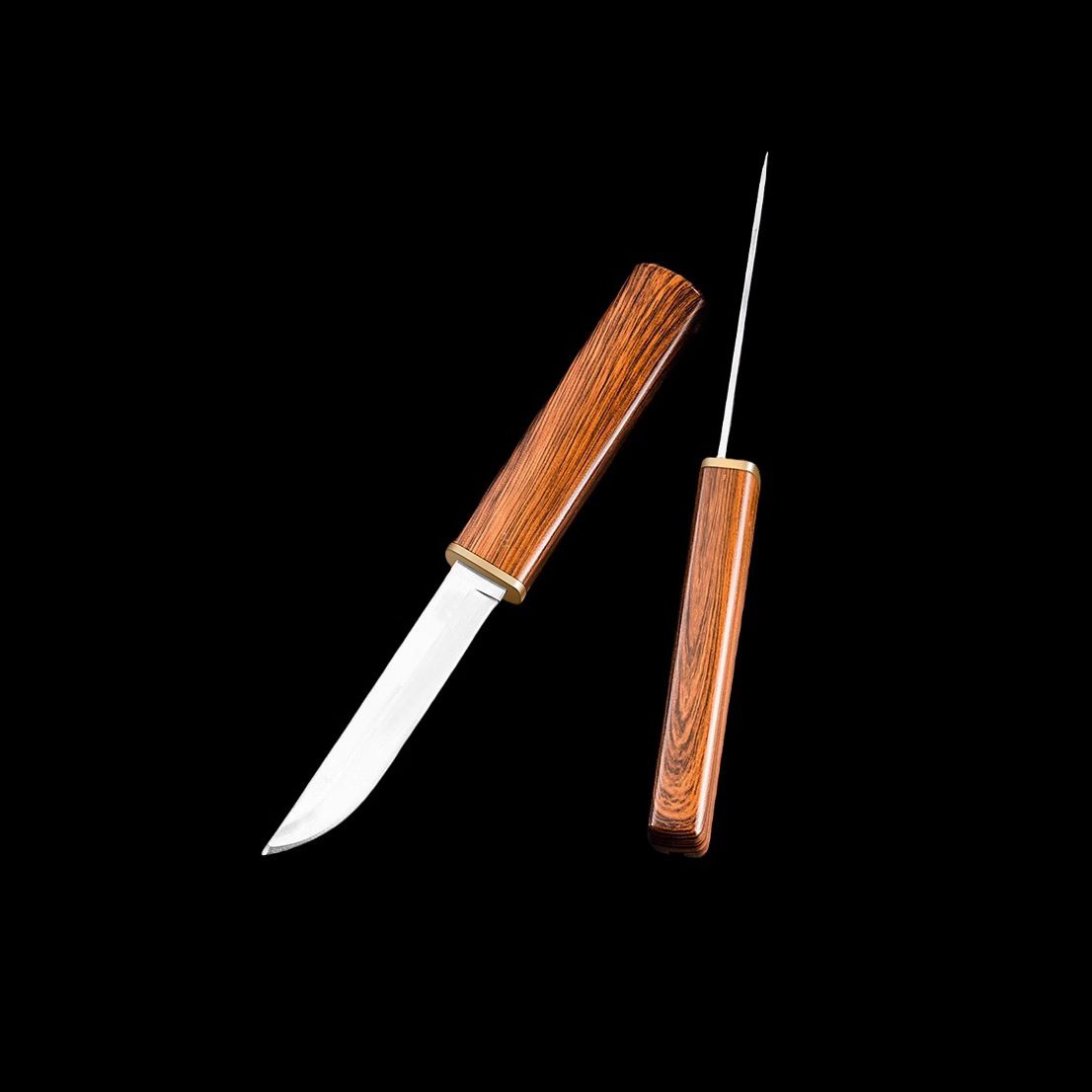 Best-selling Double Dragon Knife, two-in-one mother and child knife, outdoor portable fruit knife, sharp Dragon and Phoenix Double Knife, household double knife details Picture