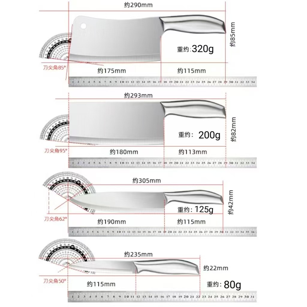 Yangjiang Knife wholesale: Kitchen knives, kitchen knives, household super-fast sharp, stainless steel all-steel Fajak gift sets Application Scenario