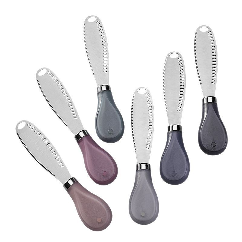 New stainless steel perforated butter knife, bread cream spatula, baking tool, avocado spatula, cheese knife Item Picture