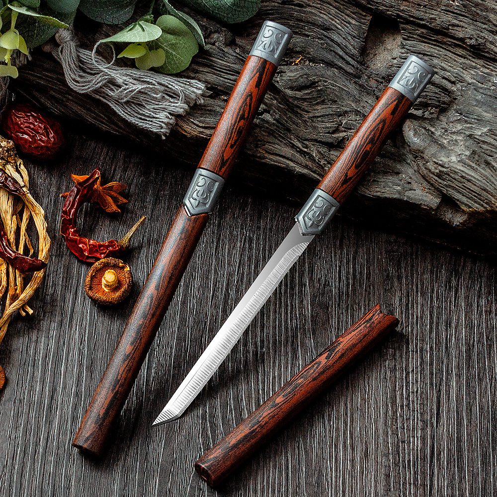 Stainless steel fruit knife, outdoor camping knife, express delivery folding knife, household fruit knife, M390 small combat boat peeling knife full figure