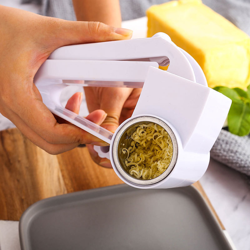 Home kitchen creative cheese grater, multi-functional cheese grater, hand-cranked and rotating cheese grater Specification drawing