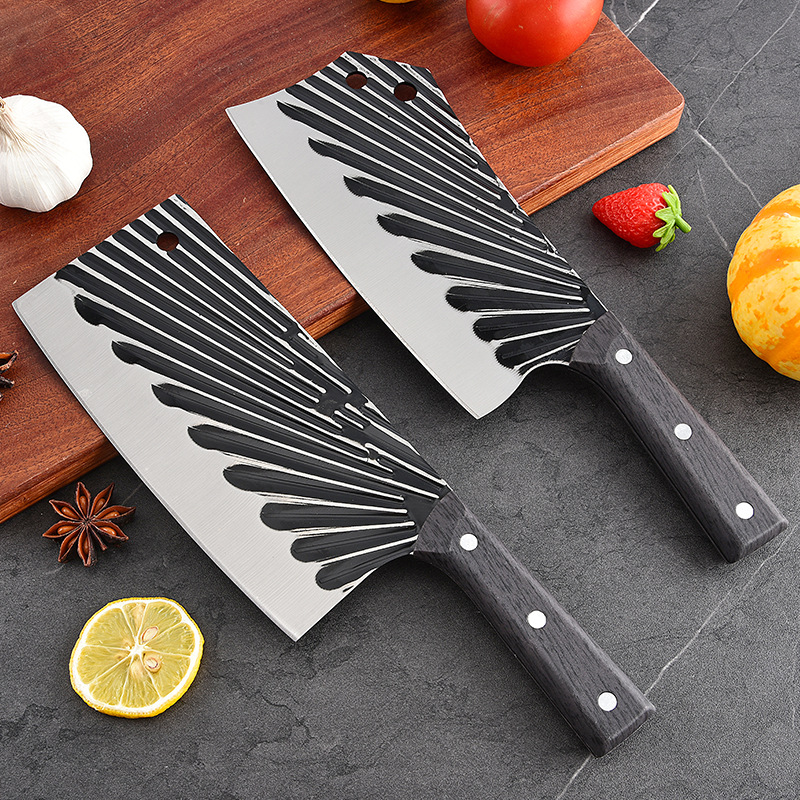 Yangjiang manufacturer's direct sales of household forged chopping knives, slicing knives, bone-cutting knives, 20-yuan model, street food knives, and kitchen knives details Picture