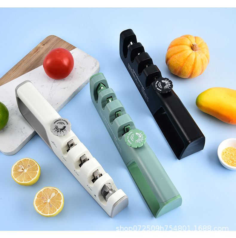 The manufacturer wholesals new types of knife sharpeners, multi-functional four-section knife sharpeners, household quick knife sharpeners, and kitchen knife sharpeners Specification drawing