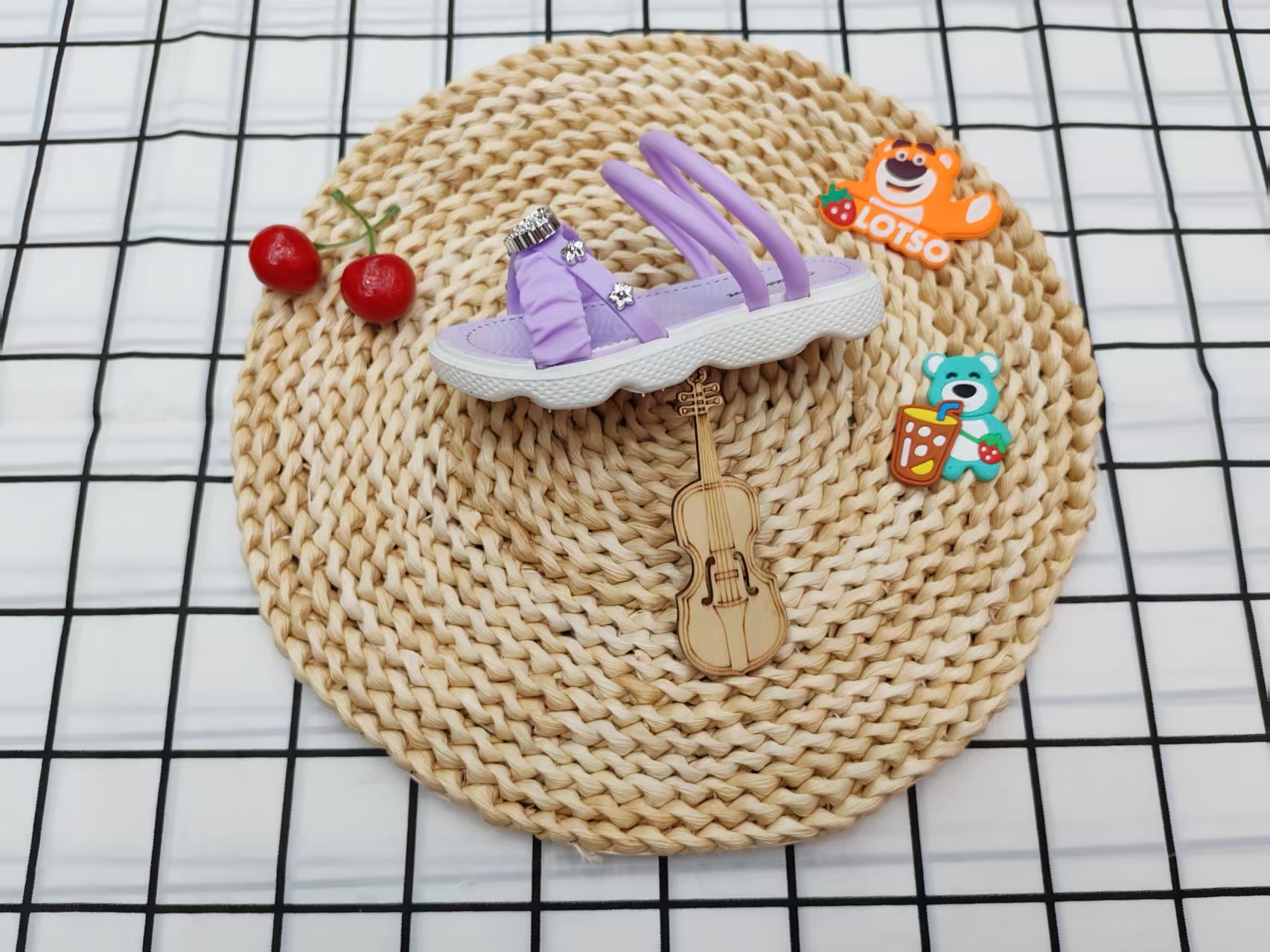 New children's fashion two-piece soft-soled flip-flops for summer 2025 Specification drawing
